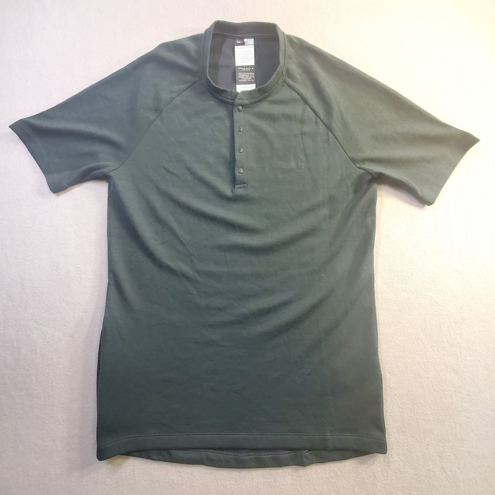 Pedaled Jary Marino Wool Blend Cycling Jersey Forest Green Snap Button Italy